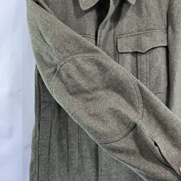Vintage Wool Jacket Mens Small Green West Germany 60s Coat Military Cold War - Picture 12 of 16